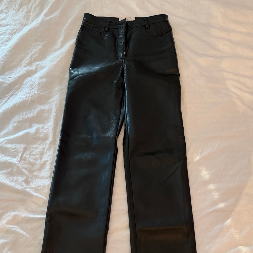 Wilfred Black Leather Trousers